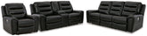 Hoover Furniture Outlet - Ashley Furniture - Warlin Power Reclining Sofa, Loveseat and Recliner - Power Reclining Sofa, Loveseat and Recliner - 61105U2